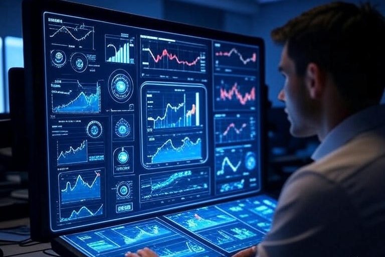 futuristic trading dashboard