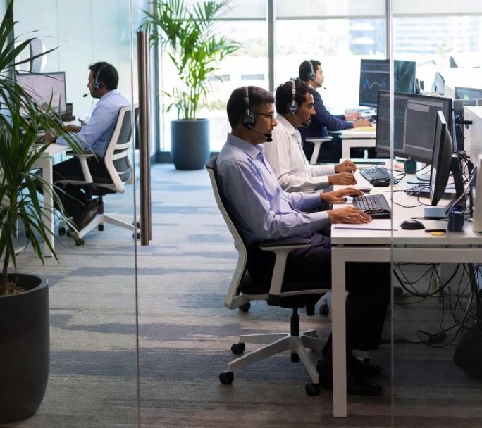 professionals working in an office